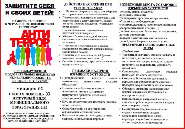 Памятка о действиях при угрозе террористических актов с применением беспилотных летательных аппаратов.